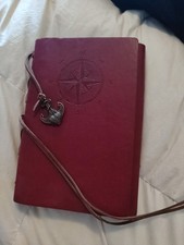 Extravagante Rote Leder Notizbuch Unbenutzt 13,5 X 18,5 Cm 