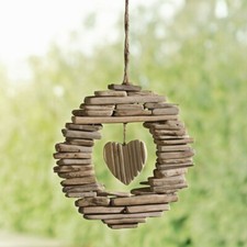 Deko kranz wooden heart - deko-kranz, "wooden-heart"