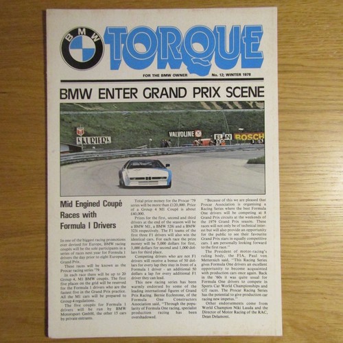 Bmw torque magazin - bmw, m1