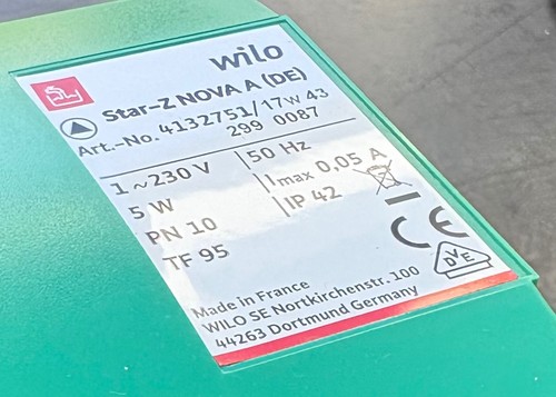 Wilo star nova 230v - nova,, 5w,
