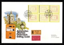 Ersttagsbrief Automatenmarken Österreich 1983 s. Scan