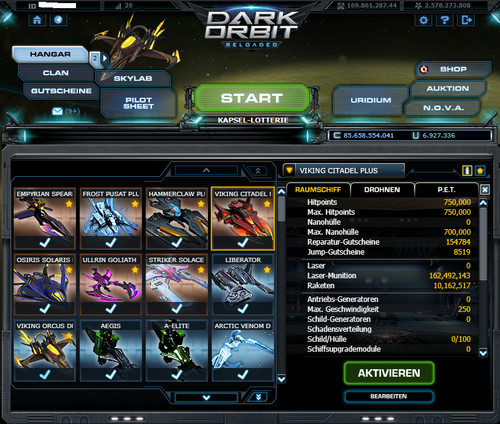 Darkorbit lvl26 high end 7 - lvl26,
