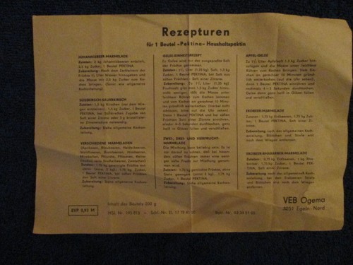 Ddr rezept blatt veb - ddr,