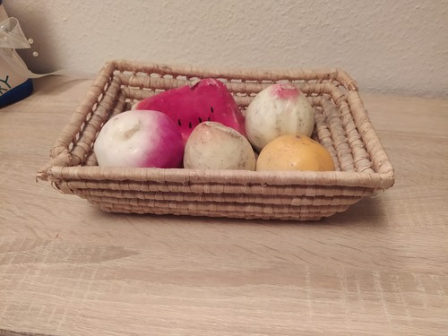 Korb mit obst - mit, obst-deko