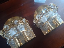 Vintage Kristal Lüster Wand Leuchte 2x