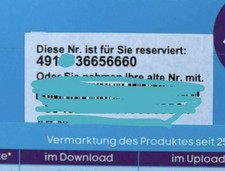 SIM-Karte mit Telefonnummer Handynummer 366 566 60 schön zu merken