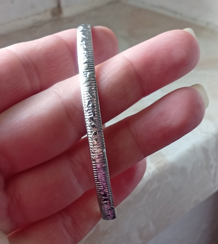 Silberfarbener metall armreif - silberfarbener, metall-armreif