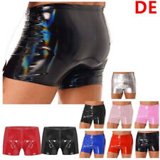 DE Herren Boxershorts Wetlook Hotpants Hose Shorts Lack- Optik Hipste Slip Pants