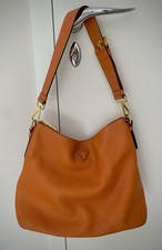 PRADA Tasche, genarbtes Leder Orange