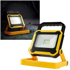 Akku LED Baustrahler 10W Arbeits-Leuchte Bau-Lampe Baulicht Strahler kabellos