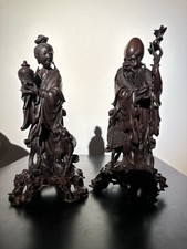 Figurenpaar Holz Schnitzerei china Antik Um 1900 Top Zustand Figuren