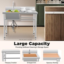 Spültisch Spülbecken Edelstahl Gastrospüle Edelstahlspüle Gastro Spüle 1 Becken