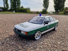 1:18 Audi 80 Polizei Tiefer Tuning mit 18 Zoll Echt Alu Felgen