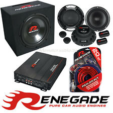 Renegade Set 4 30cm Subwoofer Verstärker Lautsprecher Komplettset car-hifi-set