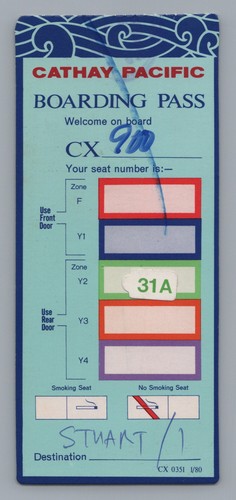 Cathay pacific bordkarte - cathay,