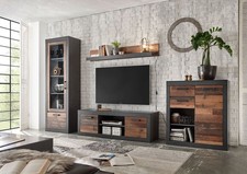 Wohnwand Anbauwand Schrankwand Brooklyn 310cm matera old mix dekor 59261328