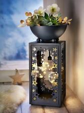 LED Pflanzsäule Stars mit Kugelleuchte Pflanzschale Dekoschale Deko Stern Innen 