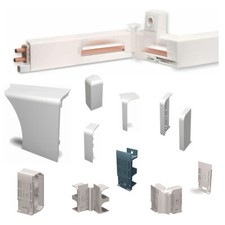 HZ SLL 2000 Sockelleiste Zubehör Heizungsrohr Kabelkanal 3 Rohre Fußleiste weiß