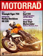 📰 MOTORRAD #25 vom 15.12.1976 - Triumph Tiger 750, Harley  AR250, 3x Trialräder