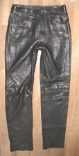 Herren- LEDERJEANS / Lederhose aus Glattleder in schwarz in W31 / L33 ca. Gr. 48