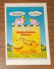 Seltene Werbung HUBBA BUBBA Zitrone - schmeckt zuckersüß 1983