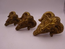 3 gebrauchte antike Messing