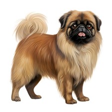 6x stickers Pekingese car