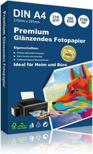 Fotopapier A4 210 g/qm Glänzend für Canon/Epson/HP Tintenstrahldrucker Inkjet
