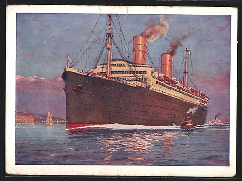 Künstler passagierschiff - künstler-ak,