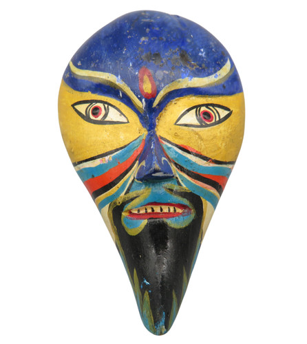 Vintage brosche holzmaske - vintage,