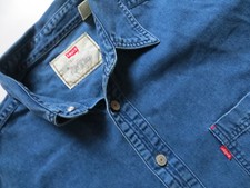 Levi's Jeans Hemd Gr. M, Original Vintage Denim ! Logo-geprägte Metall Knöpfe !