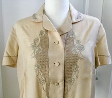 beige Bluse 100% Seide mit