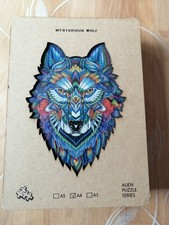 Puzzle Mysterious Wolf Holzteile vollständig