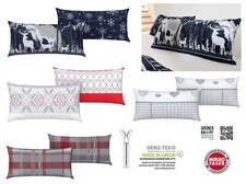 2x Mikrofaser Fleece Kissenbezuge Wende Kissen Bezug Kuschelig 40x80cm