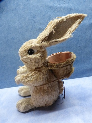 27370 stroh hase mit nest - ,