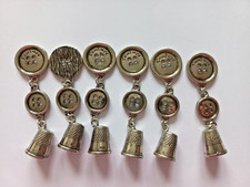 6 ausgefallene Metall Knöpfe