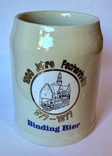 Bierkrug 0,5 l Binding Bier Jubiläum 1000 Jahre Fechenheim (977-1977)