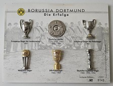 6 Stück Borussia Dortmund Die Erfolge Pins limitierte Edition 2001 BVB