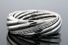 By Kim Helioro Diamant Ring Band Twist 18k Weißgold Wempe Juwelier Gr. 6,5