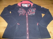 schöne Damen Outdoor- Fleece- Jacke Stehkragen Gr. L SOCCX dunkelblau pink TOP