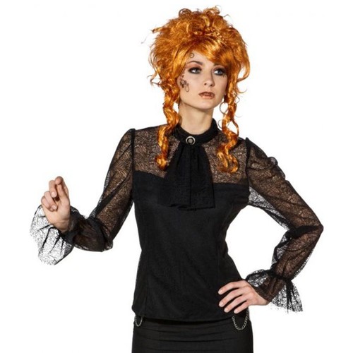 Steampunk spitzenbluse schwarz - steampunk,