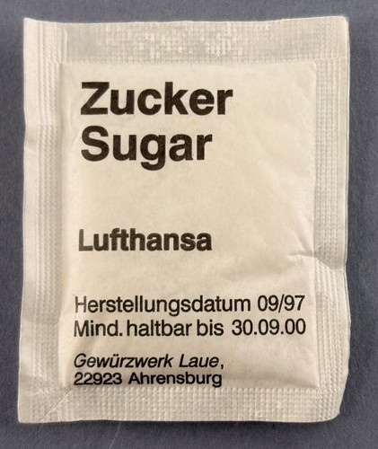 Lufthansa airline zuckerpaket - lufthansa,