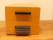 Büro Karteikasten Holz Organizer BUS System Möbel Din A6 70er-80er Jahre Vintage