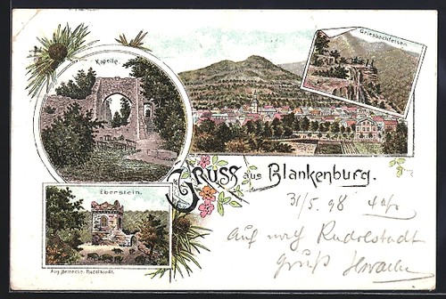 Lithographie blankenburg - blankenburg, /
