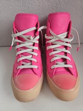Chucks Leder Neon Pink Gr