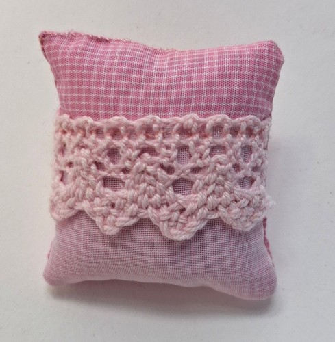 Kissen mit spitze - mit, rosa