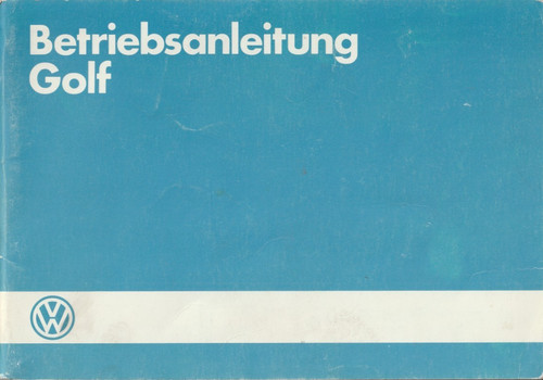 Betriebsanleitung golf ii - betriebsanleitung,