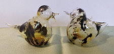 Glas Figur Vogel / zwei Vögel, Hohlglas Figuren, Lauscha Bimini?, Mundgeblasen 