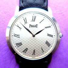 edle HERREN ARMBANDUHR, PIAGET-18K Weißgold, Uhrwerk 9P2, gute Funktion -ca.2000