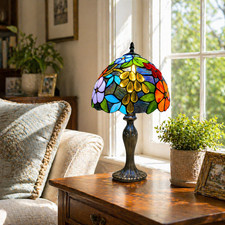 Tiffany blumenstil tischlampe - tiffany,